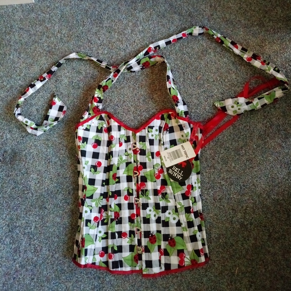 Hell Bunny cute corset top hot topic punk gothic